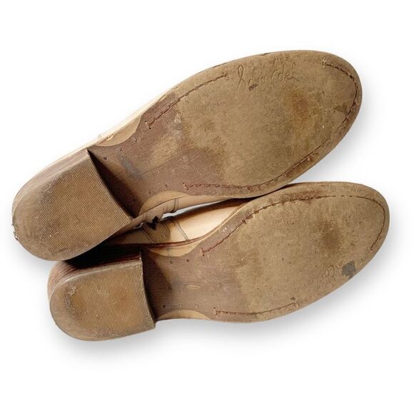 Sam Edelman Shoes Petty Leather Boot Beige Nubuck Ankle Boots Women’s Size 8.5 M - Picture 7 of 13